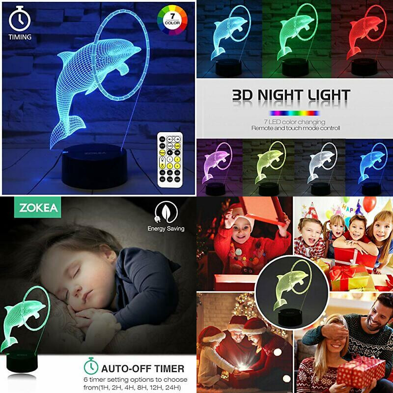 zokea night light 3d lamp